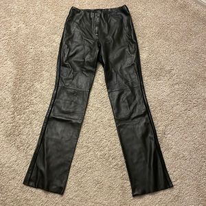 Vintage Kenneth Cole Black 100% Leather Pants